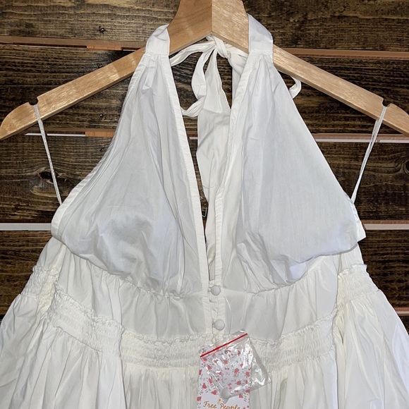 Free People White boho Halter Tunic - Picture 6 of 8